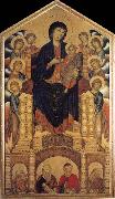 Throning madonna with eight angels and four prophets Cimabue